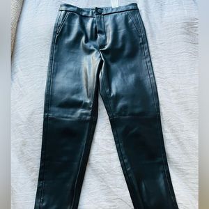 Zara Black Leather Pants, size Small, New w/ tags